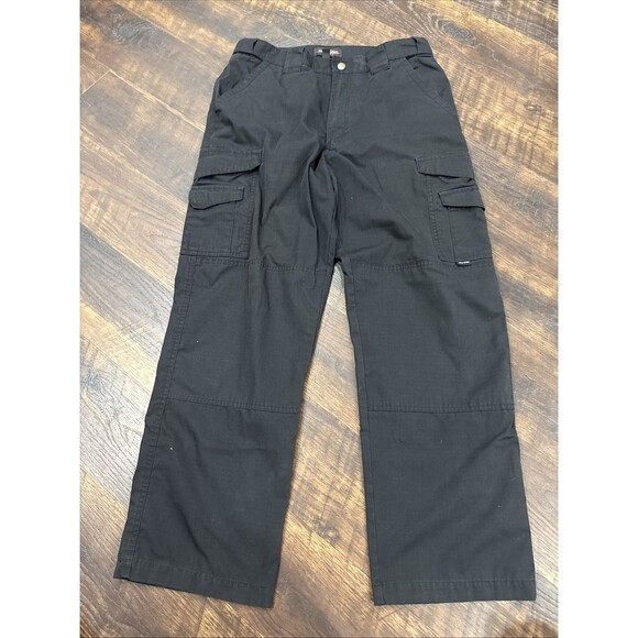 TRU-SPEC Mens 32x32 Black Tactical Cargo Pants Work Hiking Outdoors Military EUC - Picture 1 of 7